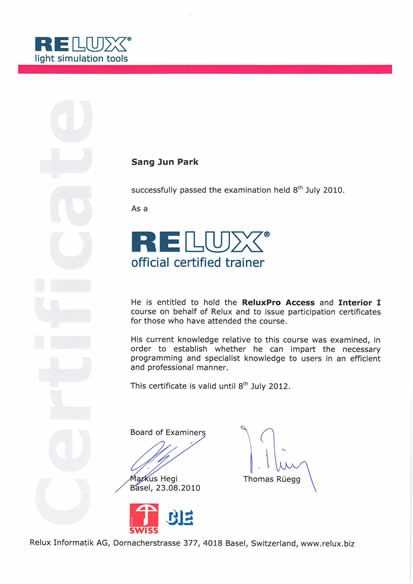 Relux Official Certified Trainer